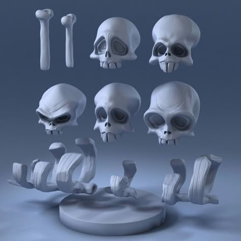 Character Form, Stylized Skull, Skull Game, Zelda Video Games, Casual Art, Game Character Design, Prop Design, Animation Design, 3d Characters