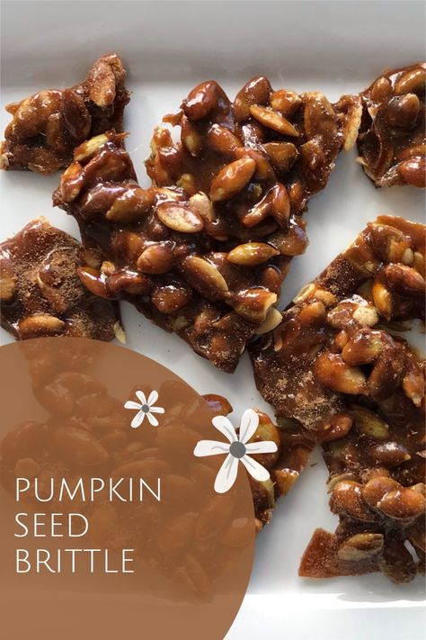 A brown sugar based brittle with pumpkin seeds and pumpkin spice. #thanksgiving #pumpkin #brittle Pumpkin Seed Brittle Recipe, Pumpkin Brittle, Pumpkin Seed Brittle, Shelled Pumpkin Seeds, Best Thanksgiving Recipes, William Sonoma, Thanksgiving Pumpkin, Pumpkin Seed, Pumpkin Seeds