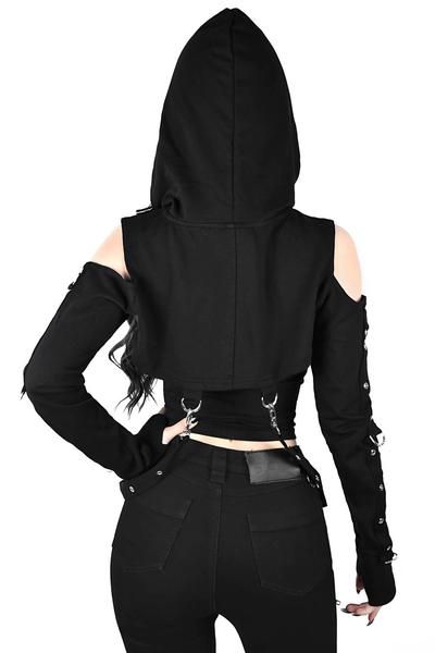 City's In Dust Hood Top [B] | KILLSTAR - UK Store Vinyl Trousers, Goddess Bracelet, Gothic Clothing, Hooded Top, Boring Clothes, Hooded Tops, Fashion Black, In The Flesh, Teenage Fashion Outfits