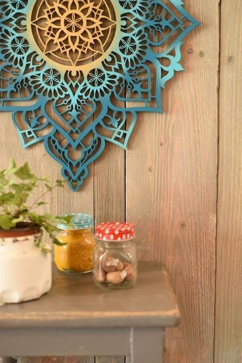 Pilates Props, Moroccan Decor Bedroom, Morocco Art, Wall Yoga, Wall Art Decor Bedroom, Turquoise Decor, Art Indian, Beads Mala, Meditation Beads