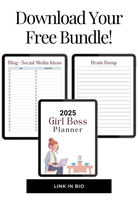 Recipe Planner, Girl Boss Planner, Health Journal, Student Planner, Organizing Systems, Planner Bundle, Digital Planning, Financial Planner, Brain Dump Life Planner Printables Free, Life Planner Printables, Boss Planner, Girl Boss Planner, Recipe Planner, Life Planner Organization, Free Digital Planner, Health Journal, Planning Tools