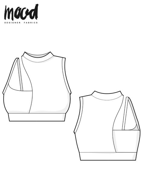 Cool Dress Sewing Patterns, Sports Bra Pattern Free, Mood Sewing Patterns Top, Top Patterns For Women Free Sewing, Mesh Top Sewing Pattern, Sport Bra Pattern Sewing Free, Sewing Ideas Patterns, Free Sewing Patterns Mood, 2022 Sewing Patterns