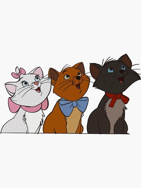 Pegatina «Aristogatos» de gracienoelsmith | Redbubble Disney Aristocats, Cat Movie, Marie Cat, Disney Cats, Pinturas Disney, Childhood Toys, Disney Wallpaper, Pictures To Draw, Girl Drawing