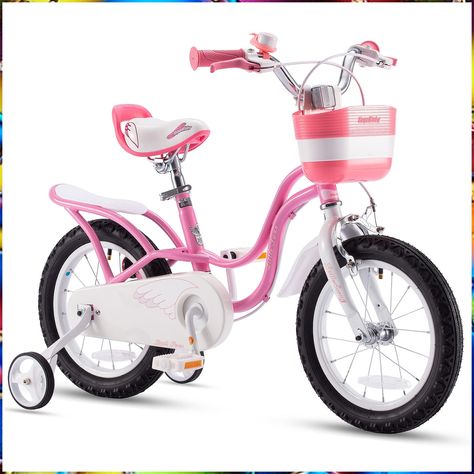 RoyalBaby Little Swan Girls Kids Bike, 12 14 16 18 Inch Girls Bicycle with Basket for Age 3-10 Years,Training Wheel Options Ballet Design, Ballet Designs, Toddler Bike, Steel Bicycle, Kids Bicycle, Bicycle Girl, Royal Baby, Kids Bike, Swan Lake