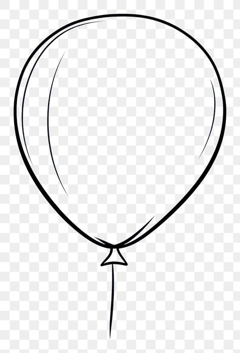 Balloons Sketch, Balloon Outline, Balloon Sketch, Ballon Drawing, Christmas Cards Kids, White Line, Hot Air Balloon, Air Balloon, Free Png