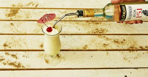 Rocket Fuel is the elixir of New York’s Fire Island. Essentially a boozier Piña Colada, learn how to make it with our simple recipe. Best Beach Drinks, Scorpion Bowl, Drinks For Summer, Cherry Coconut, Rocket Fuel, Beach Drinks, Tiki Cocktails, Liquor Drinks, Happy Hour Cocktails