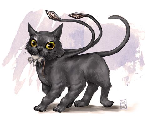 Dnd Familiar Art, Displacer Beast, Beast Creature, Kitten Art, Dnd Monsters, Fantasy Beasts, Oc Art, Dungeons And Dragons Characters, Dnd Art