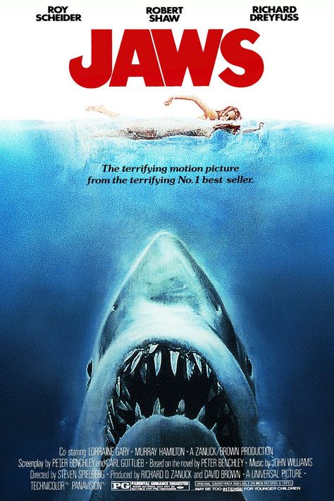 Released June 1970. Directed by Steven Spielberg. Starring Roy Scheider, Richard Dreyfuss & Robert Shaw. Disney Movie Trivia, Jaws Movie Poster, Famous Movie Posters, John Wesley Shipp, 80s Movie Posters, Jaws Movie, Robert Englund, Poster Graphics, Ashley Johnson