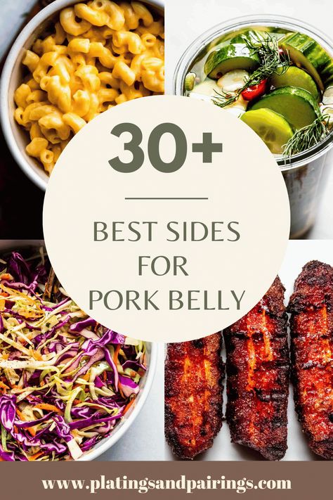 Pork Belly Side Dishes Dinners, Side Dish For Pork Belly, Sides For Pork Belly Dinners, What To Eat With Pork Belly, Burnt Ends Meal Ideas, What To Serve With Burnt Ends, Pork Belly Salad Recipes, Pork Belly Meal Ideas, What To Serve With Pork Belly