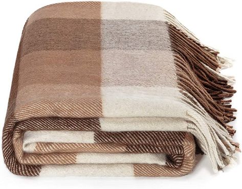 Farridoro Wool Fringe Throw Blanket 51inches with 67inches Decorative All Season Use Throw Blankets for Bed Sofa Couches Camping Chair Outdoor : Amazon.com.au: Home Fringe Throw Blanket, Plaid Blankets, Cream Throw, Fringe Throw, Plaid Throw Blanket, Wool Throw Blanket, Chair Outdoor, Plaid Throw, Bed Throw Blanket