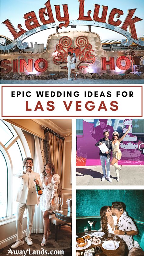 Planning a wedding in Vegas? Get all the tips for the perfect wedding in Las Vegas including Las Vegas wedding photo ideas and tips for a Las Vegas Neon Museum wedding. | neon museum wedding photography | neon museum wedding photos | neon museum wedding las vegas | neon museum wedding ceremony | the neon museum las vegas wedding | las vegas wedding dress | las vegas wedding photos | las vegas wedding | married in vegas aesthetic | wedding in vegas ideas | wedding in vegas outfit Vegas Wedding Accessories, Hitched In Vegas, Neon Museum Las Vegas Wedding, Small Vegas Wedding Ideas, Tacky Vegas Wedding, Vegas Wedding Photography, Las Vegas Wedding Aesthetic, Fun Vegas Wedding, Retro Vegas Wedding