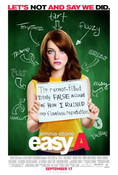 Easy A(6/25/14)☆☆☆½...love this movie Film Thriller, Full Mon, Penn Badgley, Cinderella Story, Movies Worth Watching, Septième Art, See Movie, Chick Flicks, Amanda Bynes