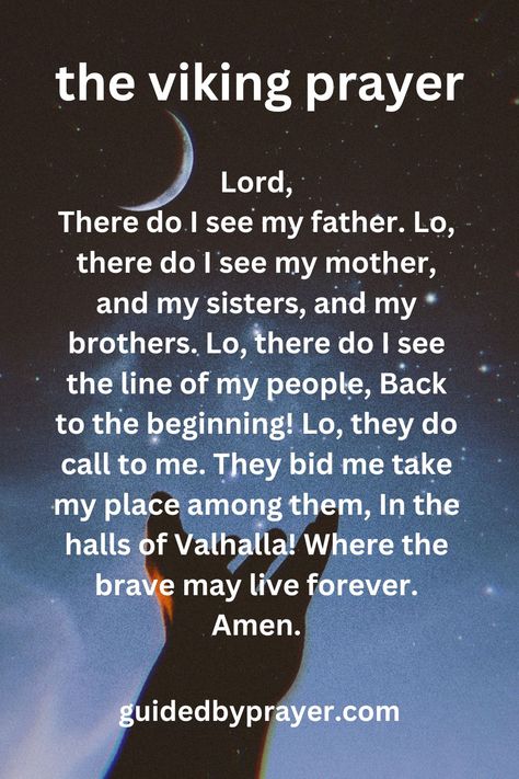 The Viking prayer, also known as the "Viking's prayer for courage," is a powerful and ancient poem that was recited by Viking warriors before heading into battle. Pagan Prayers, Viking Prayer, Prayer For Courage, Halls Of Valhalla, Light Dragon, Tragic Hero, Viking Warriors, Alchemic Symbols, Ancient Kingdom