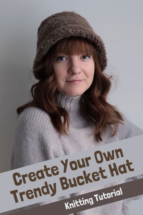 Get ready to immerse yourself in the world of knitting and fashion with a trendy and lightning-fast project. In this tutorial, we're introducing you to the art of knitting a stylish bucket hat. With this expert knitting guide and an amazing video tutorial, you'll learn the ropes step by step and create a stunning bucket hat that you'll want to flaunt or gift with pride. Whether you're making it for a friend, a loved one, or simply for yourself, this project is about to become your latest... Knit Bucket Hat Pattern Free, Bucket Hat Pattern Free, Chunky Hat Pattern, Knitting Patterns For Hats, Knitted Bucket Hat, Knit Bucket Hat, Bucket Hat Pattern, Hat Patterns Free, Chunky Hat