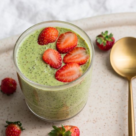 Vegan Matcha Latte, Avocado Skillet, Matcha Chia Seed Pudding, Protein Powder Recipe, Pumpkin Chia Pudding, Breakfast High Protein, Chia Seeds Protein, Matcha Chia Pudding, Cook Vegetarian