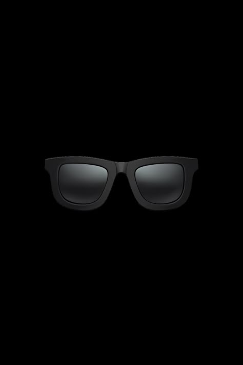 The emoji 🕶️ depicts a pair of sunglasses, with dark lenses and a black frame. The lenses are oval-shaped and slightly curved, and the frame has two arms that extend outwards and curve behind the ears. The arms are also black and have small silver accents near the hinges. The overall appearance of the emoji is sleek and stylish, reminiscent of classic aviator sunglasses. Silly Emojis, Black Emojis, Apple Emoji, Sunglasses Emoji, Apple Emojis, Black Emoji, Emoji Cat, Ios Emoji, Iphone Emoji