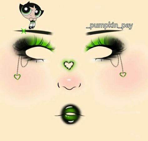 Buttercup Makeup, Holloween Makeup, Anime Eye Makeup, Makeup Drawing, Makeup Face Charts, Halloween Eye Makeup, Face Paint Makeup, Graphic Makeup, Halloween Makeup Inspiration