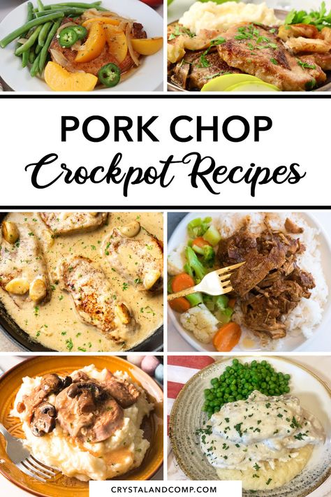 Crockpot Recipes Porkchops, Pork Chop Crock Pot Meals, Easy Slow Cooker Pork Chops, Boneless Pork Chop Crockpot Recipes, Creamy Ranch Pork Chops Crockpot, Crockpot Meals With Pork, Pork In Crockpot Recipes, Pork Crockpot Recipes Slow Cooker, Pork Chop Crockpot Recipes