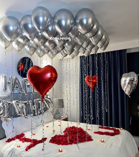 Decorated Rooms For Valentines Day, Red And Black Hotel Room Decorations Birthday, Valentine Room Decoration For Him, Decorated Valentines Room, Balloon Room Decorations For Birthday, Decorated Hotel Room For Birthday For Him, Engagement Hotel Room Decorations, Hotel Decorations For Girlfriend, Decorate Hotel Room Romantic For Him