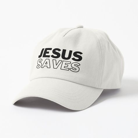 Get my art printed on awesome products. Support me at Redbubble #RBandME: https://www.redbubble.com/i/hat/Jesus-Saves-by-KarolinaPaz/104821569.XAK6W?asc=u Coffee Typography, Wallpaper Bible, Bible Verse Gifts, Buy Coffee, Jesus Saves, Bible Encouragement, Blessed Mother, Believe In God, Have Faith