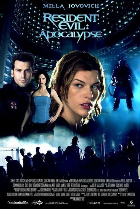 Apocalypse Poster, Resident Evil Apocalypse, Adam Demos, Fantastic Beasts Creatures, Oded Fehr, Creature Movie, Films Posters, Sienna Guillory, Resident Evil Movie