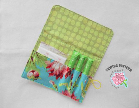 This is a sewing pattern for making a pad & tampon holder, not the finished product and please note that this is a non-refundable item. Pad & Sanitary Pouch, Sanitary Pad Pouch, Tampon Holder, Feminine Product, Pad Pouch, Wallet Sewing Pattern, Pads Tampons, Padded Pouch, Crafts Sewing Projects