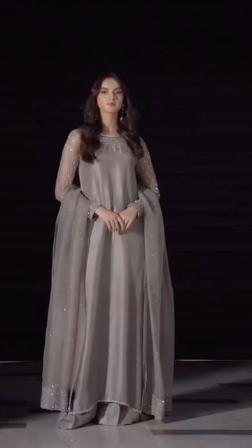 Mahnoor Sheikh, Work Party Dress, Shirt And Trouser, Simple Dress Casual, Embroidery Embellishments, Shadi Dresses, Long Party Dress, Beautiful Long Dresses, Tiktok Account