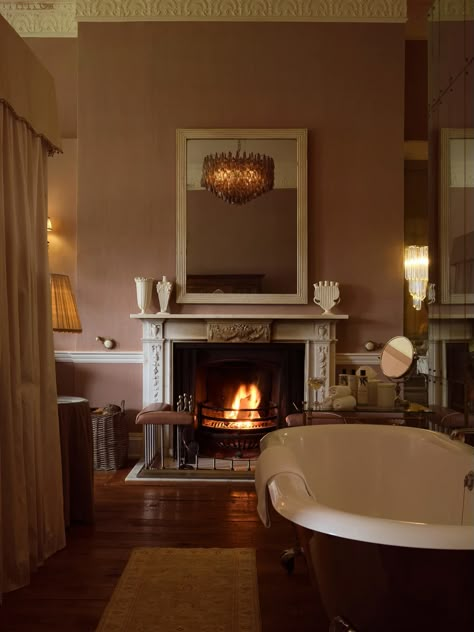 Behind the design of Babington House Countryside Hotel, Babington House, Screening Room, Add A Bathroom, Georgian Interiors, Dining Room French, The Deep South, Velvet Furniture, Flagstone Flooring