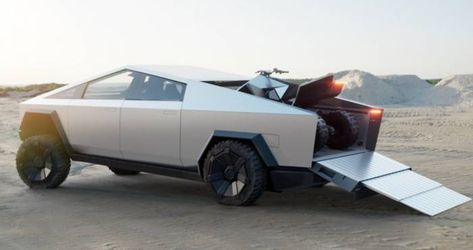 tesla-quad Electric Pickup Truck, Electric Pickup, Tesla Cybertruck, Ken Block, New Tesla, Electric Truck, Tesla Roadster, Tesla Motors, Peugeot 2008