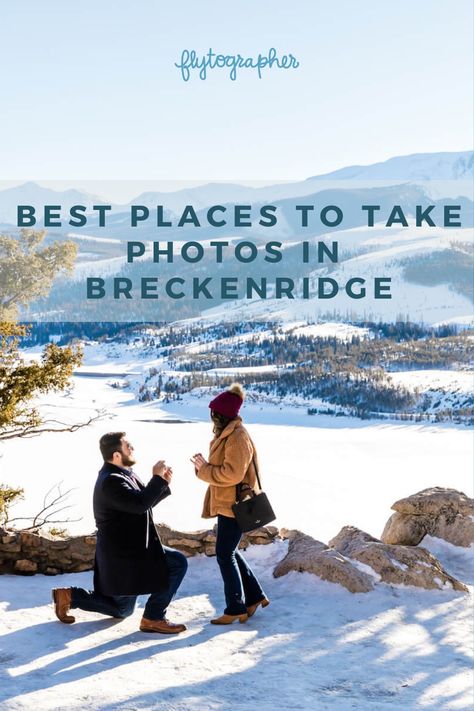 Breckenridge, Colorado is a breathtaking destination that offers the perfect mix of adventure and relaxation. ❤️ Whether you wander through the region’s hiking trails in the summertime, hit the slopes at some of the best ski resorts in the world in the winter, or anything in between, Breckenridge offers an exhilarating experience no matter what you choose to do! 🤩 Check out our blog to discover so many beautiful places to take photos in Breckenridge. ✨ Colorado Proposal Ideas, Breckenridge Ski Trip, Breckenridge Colorado Winter, Colorado Proposal, Winter Proposal, Breckenridge Ski Resort, Proposal Photoshoot, Colorado Fall, Explore Colorado