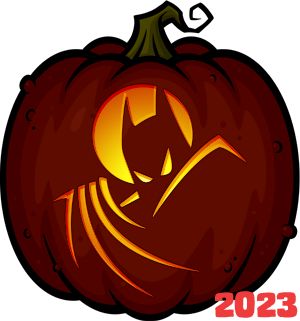 Pumpkin Carving Patterns and Stencils - Zombie Pumpkins! - Batman pumpkin pattern - Batman: The Animated Series Bat Man Pumpkin Carving Ideas, Pumpkin Carving Zombie, Bat Signal Pumpkin Carving, Deadpool Pumpkin Stencil, Batman Jack O Lantern, Batman Pumpkin Carving Ideas, Jason Pumpkin Carving, Marvel Pumpkin Carving Ideas, Ghostbusters Pumpkin Carving