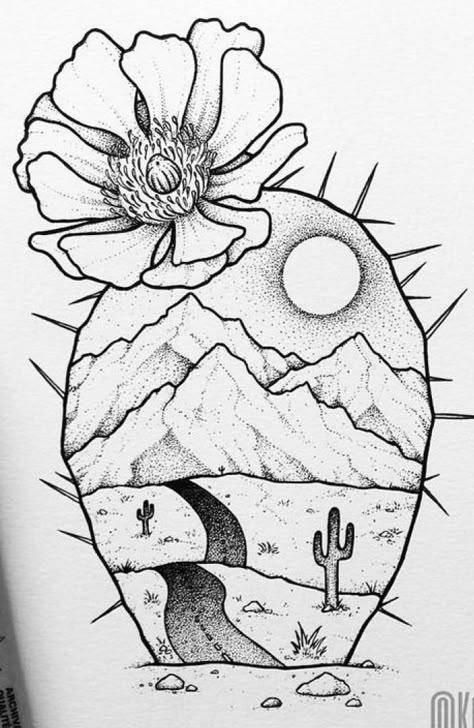 Tattoo Planets, Edinburgh Tattoo, Landscape Cactus, Cactus Indoor, Plants Drawing, Garden Cactus, Sanskrit Tattoo, Flowering Cactus, Cactus Tattoo