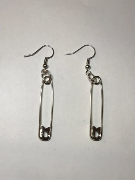 Grunge Aestethic, Grunge Jewelry, Edgy Jewelry, Pin Earrings, Safety Pin Earrings, Quirky Earrings, Indie Jewelry, Alternative Jewelry, Funky Jewelry