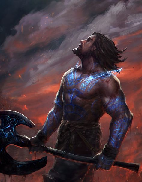 Barbarian Character Design Male, God Butcher, Viking Character, Pathfinder Character, Epic Characters, Dungeons And Dragons Classes, Character Inspiration Male, Keep The Peace, The Apocalypse