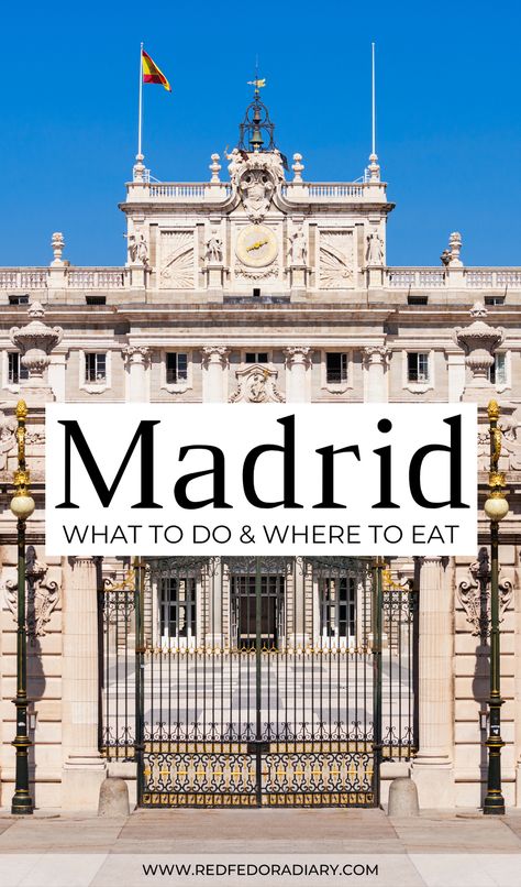 Looking for the best Itinerary for Madrid? This post has all the best Madrid attractions to add to your flexible Madrid itinerary for 3-5 days | Madrid Spain | Things to do in Madrid Spain | Madrid Spain Travel Itinerary | Spain Travel Itinerary | Madrid Spain travel guide | Madrid city guide | Madrid in 3 days | Madrid in 4 days | Madrid in 5 days | Visit Madrid | Madrid itinerary 3 days  | Madrid 3 days itinerary | 2 day Madrid Itinerary | Madrid 5 day itinerary | Madrid itinerary 5 days 2 Days In Madrid Spain, Madrid Spain Itinerary, Day Trips From Madrid Spain, Madrid Attractions, Spain Travel Itinerary, Madrid Itinerary, Madrid Aesthetic, Madrid Spain Travel, Red Fedora