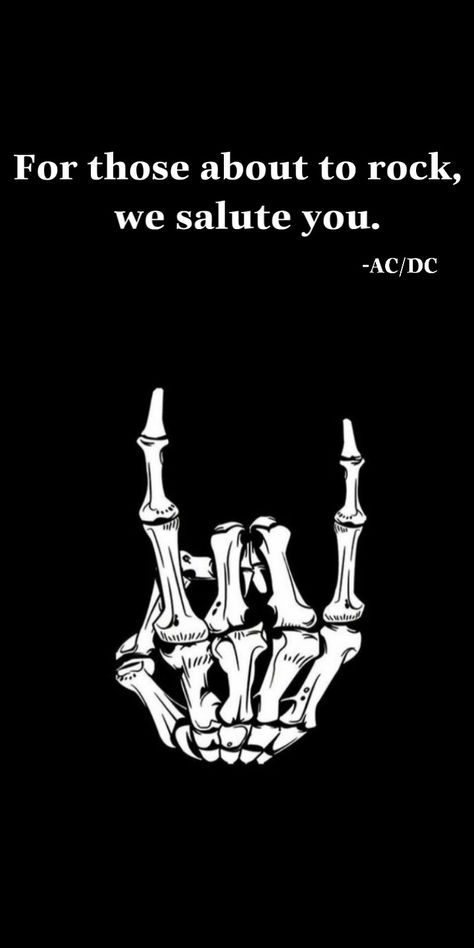 For Those About To Rock - AC/DC. Made by @alexrichers Acdc Tattoo, Classic Rock Aesthetic, Rock And Roll Quotes, Wallpapper Iphone, Muzică Rock, Rock Quotes, Rock Poster Art, Papa Roach, Rock N Roll Art