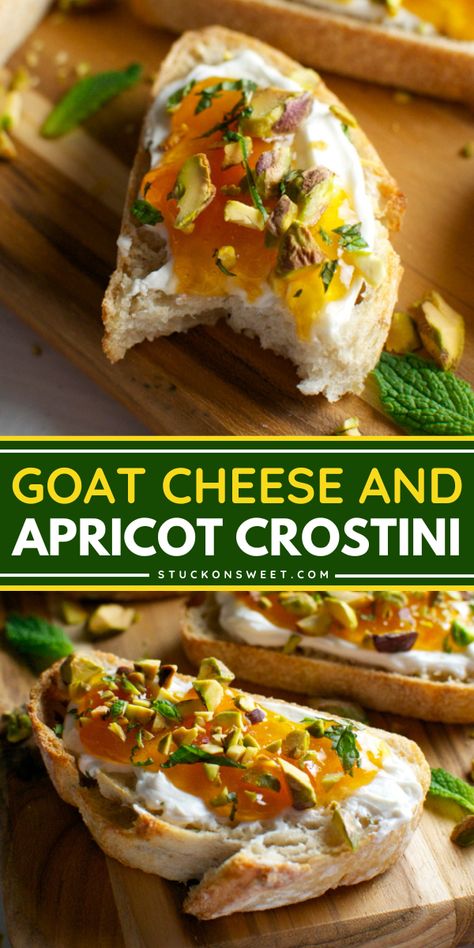 Treat your guests to creamy, tangy, and sweet goat cheese crostini! This goat cheese appetizer is a crowd-pleasing bite that combines rich cheese with a burst of flavor. One of the best holiday appetizers and simple game day recipes that you don't want to miss! Crostini Appetizers, Chicory Recipe, Crostini Recipes, Goat Cheese Recipes, Appetizer Dishes, Kids Food, Easy Appetizer Recipes, Perfect Appetizers, Toast Recipes