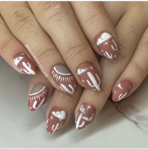 Western Style Nails, Spring Nails Art Designs, Country Acrylic Nails, Spring Nails Art, Rodeo Nails, Cowboy Nails, Trend Nails, Western Nails, Boho Nails