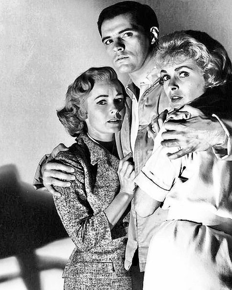 Vera Miles, John Gavin & Janet Leigh - Psycho (1960) Kiss Me Deadly 1955, Vera Miles, John Gavin, Kiss Me Deadly, Alfred Hitchcock Movies, Janet Leigh, Tony Curtis, Alfred Hitchcock, Movie Photo