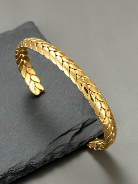 Gold Fashionable   Stainless Steel  Bangle Embellished   Jewelry Men Bangle Gold, Mens Gold Bracelets Latest, Gold Bracelet Indian, Bracelets Indian, Gold Cuff Bracelets, Men Bangle, Man Gold Bracelet Design, Silver Kada, Athlete Quotes