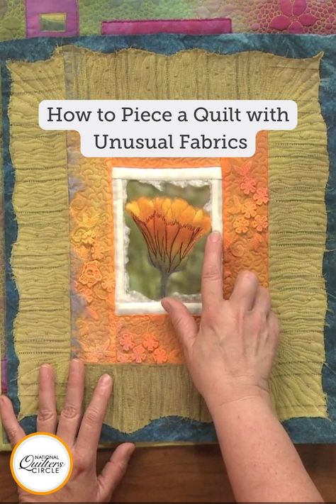 Heather Thomas teaches you how to piece a quilt with unusual fabrics that have interesting textures and sheens. She talks about piecing with monk cloth, embroidered cotton, sheer, silk velvet, pineapple fabric, silk dupioni and raw silk, and then shows you a few different examples of her own work that utilize unusual fabrics. Sewing Pillow Cases, Interesting Textures, Pineapple Fabric, Heather Thomas, Silk Quilt, Silk Dupioni, Monks Cloth, Sewing Pillows, Quilting Techniques