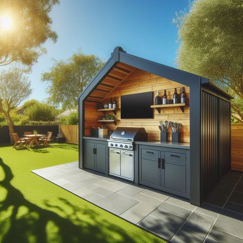 Image Creator Grill Hut, Bbq Shelter, Bbq Shed, Bbq Hut, Contemporary Outdoor, Outdoor Bbq, Animated Gifs, Images Photos, Bing Images