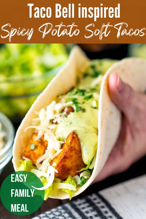 Potato Soft Tacos, Mind Recipes, Soft Tacos Recipes, Taco Spice Blend, Vegetarian Ideas, Potato Tacos, Soft Tacos, Breakfast Potatoes, Fast Dinners