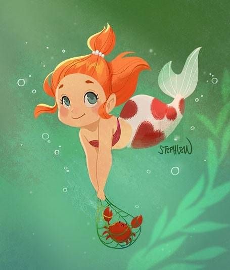 Mermaid Kids, Mermaid Artwork, Mermaid Illustration, 동화 삽화, Mermaid Drawings, Unicorns And Mermaids, Mermaid Pictures, Book Illustration Art, Mermaids And Mermen