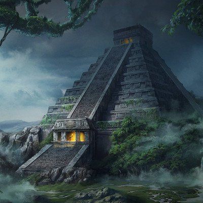 Mayan Temple Alien Civilization, Meso America, Aztec Temple, Ancient Astronaut Theory, Japan Temple, Ancient History Facts, Aztec Culture, Mayan Art, Temple Art