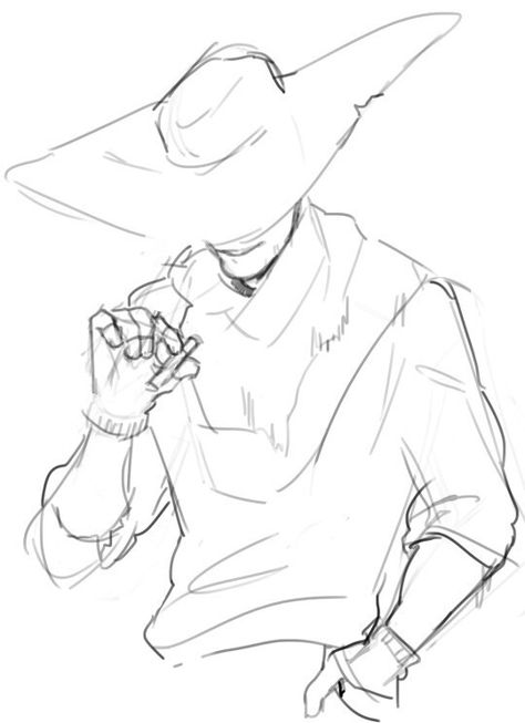 Holding Hat Drawing Reference, Man Tipping Hat Pose Reference, Big Hat Drawing Reference, Detective Hat Drawing, Hat Poses Drawing, Wearing Hat Reference, Tipping Hat Pose Reference, Tipping Hat Pose, Holding Hat Pose Reference