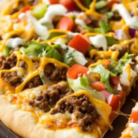 Pizza Hut Taco Pizza Recipe - Taste Just Home Pizza Hut Taco Pizza Recipe, Pizza Hut Taco Pizza, Taco Pizza Recipe, Taco Pizza Recipes, Simply Taralynn, Taco Pizza, Pizza Hut, Pizza Recipe, Pizza Recipes