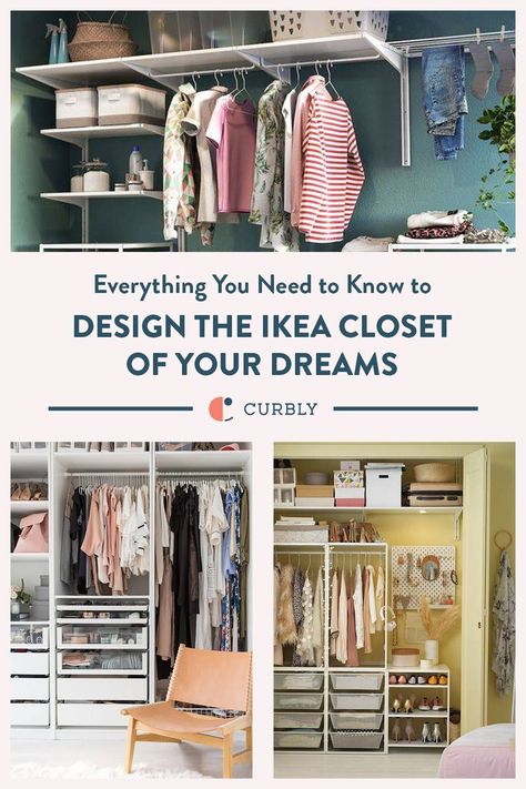 Everything you ever needed to know about IKEA closets and wardrobes! From our favorite IKEA products and hacks to online planners and assembly, we've got it covered. #ikea #ikeahacks #ikeaclosets #ikeaplanner #ikeaassembly Ikea Small Closet, Ikea Closets, Ikea Closet Hack, Ikea Organization, Ikea Products, Ikea Closet, Closet Hacks, Closet And Bathroom, Online Planner