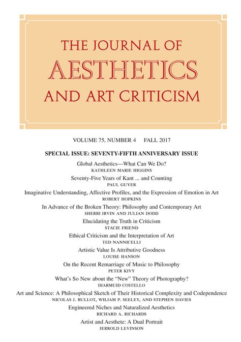 What's So New about the “New” Theory of Photography? - COSTELLO - 2017 - The Journal of Aesthetics and Art Criticism - Wiley Online Library Art Criticism, Journal Lists, Book Writing Inspiration, Magic Aesthetic, Book Writing, Online Library, The Journal, Art Pages, Writing Inspiration