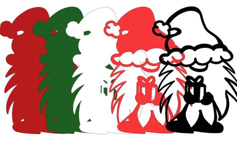 Christmas Svg Files Free Cricut, Free Layered Svg Files, Free Christmas Svg, Santa Silhouette Svg Free, Christmas Gnomes Svg Free, Svg Gnomes Free, Gnome Svg File Free, Free Svg Files For Cricut Christmas Gnomes, Christmas Svg Files Free